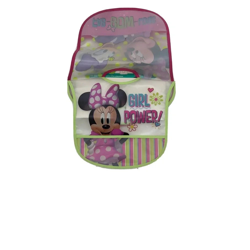 Disney 2 pk Minnie Mouse Toddler‎ Bibs Water Resistant NEW